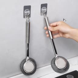Cây Cọ Rửa Xoong Nồi Inox Đầu tròn và Dụng cụ chà xoong có tay cầm tháo rời được. LMS 3