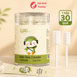 Que tưa lưỡi, rơ lưỡi WAI hộp 30 que cho bé sơ sinh (1 đầu rơ lưỡi) 1