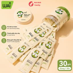 Que tưa lưỡi, rơ lưỡi WAI hộp 30 que cho bé sơ sinh (1 đầu rơ lưỡi) 7