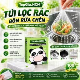 Túi lọc rác bồn rửa chén TOPGIA - 100 cái giúp giữ chậu luôn sạch sẽ và thông thoáng. 1