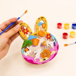 Đèn Lồng Trung Thu Gỗ DIY - Bé Tự Tô Màu, Sáng tạo handmade. 3