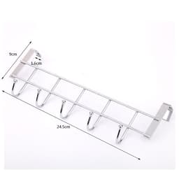 Móc Treo Đồ Sau Cửa Chiều Ngang Inox 5 Móc. LMS 8