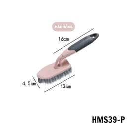 Cây chùi sàn chà góc vệ sinh nhà cửa cán cong D178A và Combo bàn chải kèm gấp rác. LMS 7