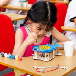 Đèn Lồng Trung Thu Gỗ DIY - Bé Tự Tô Màu, Sáng tạo handmade. 5