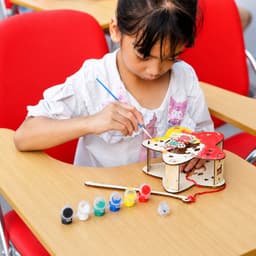 Đèn Lồng Trung Thu Gỗ DIY - Bé Tự Tô Màu, Sáng tạo handmade. 6