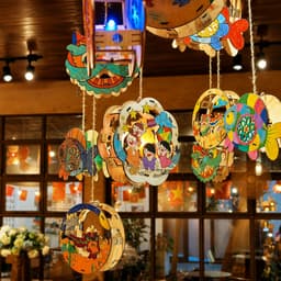 Đèn Lồng Trung Thu Gỗ DIY - Bé Tự Tô Màu, Sáng tạo handmade. 9