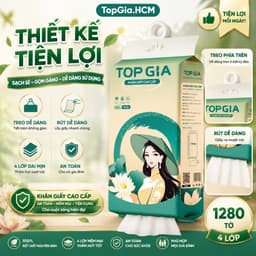 Giấy Treo Tường Top Gia Sắc Việt 1280 Tờ - Giấy Mềm Mại, Thấm Hút Tốt, Tiện Lợi 2