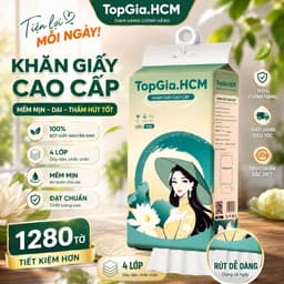 Giấy Treo Tường Top Gia Sắc Việt 1280 Tờ - Giấy Mềm Mại, Thấm Hút Tốt, Tiện Lợi 1