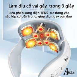 Máy Massage Cổ Xung Điện 5 Đầu Rung ALIZZ AL-13605 và Máy Massage Toàn Thân Mô Phổng Bàn Tay Người. LMS 2