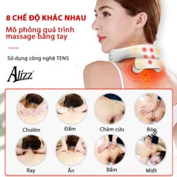 Máy Massage Cổ Xung Điện 5 Đầu Rung ALIZZ AL-13605 và Máy Massage Toàn Thân Mô Phổng Bàn Tay Người. LMS 3