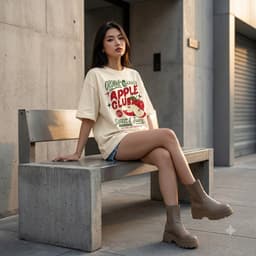Áo Thun Nam Nữ Form Rộng Localbrand HY KORÉ Apple Club 3223 Oversize Unisex Vải Cotton Thấm Hút Mồ Hôi 5