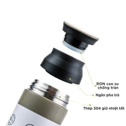 Bình Giữ Nhiệt Thép Không Gỉ Nắp Air Cap 3 Lớp 500ml và Bình Đựng Nước Love Xương Rồng 300ml. LMS 2