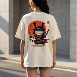 Áo Thun Nam Nữ Form Rộng Localbrand HY KORÉ Samurai Mèo 3229 Oversize Unisex Vải Cotton Thấm Hút Mồ Hôi 9