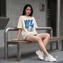 Áo Thun Nam Nữ Form Rộng Localbrand HY KORÉ Lazy 3230 Oversize Unisex Vải Cotton Thấm Hút Mồ Hôi 3