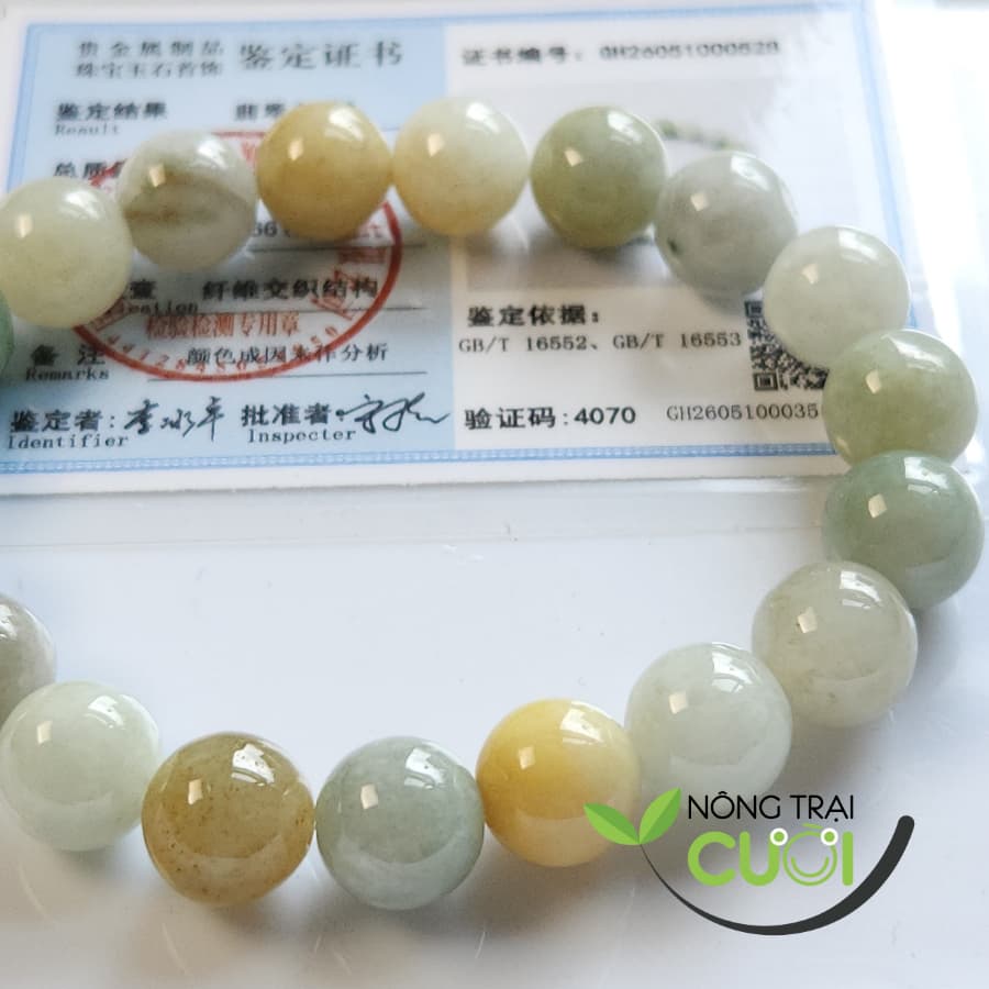 Chuỗi Tay Cam Thach Đa Bảo type A, hạt 10mm - Nông Trại Cười