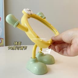 Gương Để Bàn Mini Cute Hình Quái Vật Dễ Thương - Gương Trang Điểm Để Bàn Xoay Góc, Decor Bàn Học, Gương Makeup 6