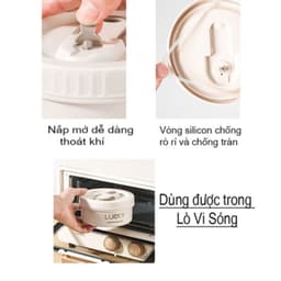 Hộp Đựng Cơm Giữ Nhiệt Kèm Túi 2 Tầng 4 Hộp Cơm Văn Phòng Cách Nhiệt Thép Không Gỉ Tiện Lợi 3