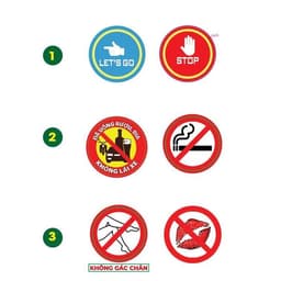 Tem logo biển báo nâng cao ý thức khi tham gia lái xe và ngồi trên xe.. SL 1 cái decalauto 2
