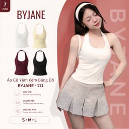 (TẶNG BĂNG ĐÔ) Áo cổ Yếm Ôm Body Quyến Rũ Năng Động Nhiều màu BYJANE - 111 1