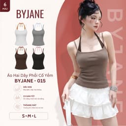[MỞ BÁN] Áo Hai Dây Cổ Yếm Nữ Ôm Body BYJANE – Tanktop Basic Co Giãn 4 Chiều Hot Trend - 015 1