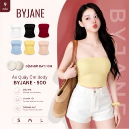 ( KO MÚT / KÈM MÚT ) Áo Ống ôm body, Áo quây nhiều màu vải thun mịn co dãn tốt tôn dáng BYJANE - 500 1