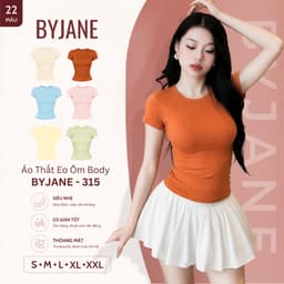 [ MÀU MỚI ] Áo Thun Nữ Thắt Eo Ôm Body BYJANE chất thun mịn co dãn 4 chiều Women BYJANE - 315 1