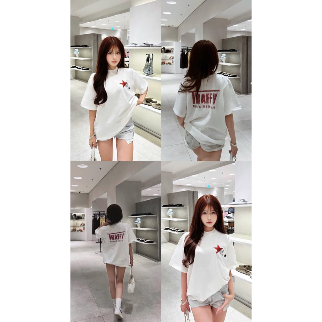 | 𝐂𝐨𝐭𝐭𝐨𝐧 𝟐𝟖𝟎𝐠𝐬𝐦 | ÁO THUN TRA-FY PHỐI DECAL BLING HÀNG ĐẸP