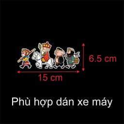 Tem Dán Tây Du Ký Trang Trí Xe Ô Tô & Xe Máy – Chống Nước, Bền Màu pvc 3 lớp không để lại keo 2