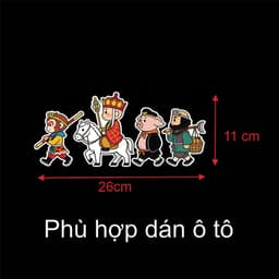 Tem Dán Tây Du Ký Trang Trí Xe Ô Tô & Xe Máy – Chống Nước, Bền Màu pvc 3 lớp không để lại keo 3