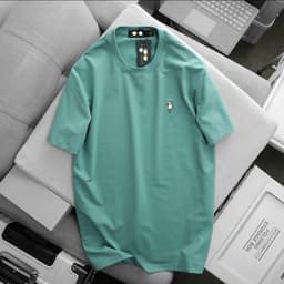 Áo thun nam basic logo thêu 3bros chất vải cotton 4 chiều lạnh , form không ôm , bigisze 130kg 6