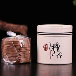 Hộp 48 Khoanh Nhang Trầm Vòng Hương Tự Nhiên và Lư Hương Đốt Nhang Hình Rồng/ Phượng Mini. LMS 2