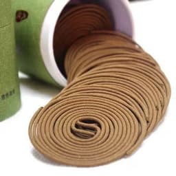 Hộp 48 Khoanh Nhang Trầm Vòng Hương Tự Nhiên và Lư Hương Đốt Nhang Hình Rồng/ Phượng Mini. LMS 4
