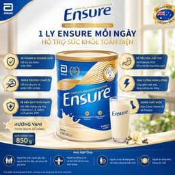 Sữa bột Ensure của Úc giàu dinh fưỡng 850g có thể thay thế 1 bữa ăn nhẹ 7