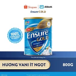Sữa bột Ensure Gold Abbott hương vani ít ngọt 800g 1