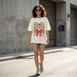 Áo Thun Form Rộng Localbrand HY KORÉ Nơ Dưa Hấu 3234 Oversize Unisex Vải Cotton Thấm Hút Mồ Hôi 4
