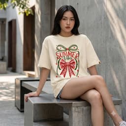 Áo Thun Form Rộng Localbrand HY KORÉ Nơ Dưa Hấu 3234 Oversize Unisex Vải Cotton Thấm Hút Mồ Hôi 9