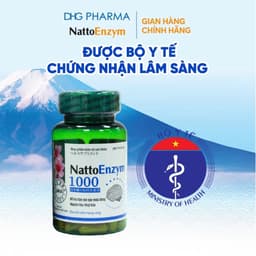 TPCN NattoEnzym 1000 Hỗ trợ giảm nguy cơ hình thành huyết khối, giảm nguy cơ tắc nghẽn mạch máu - Chính hãng DHG Pharma 1