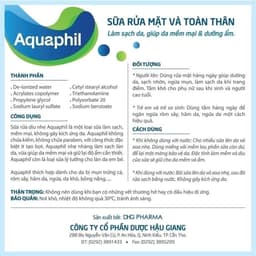 Sữa rửa mặt và toàn thân dịu nhẹ Aquaphil 125ml 3