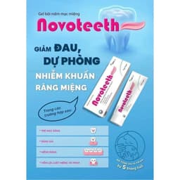 Gel bôi răng miệng NOVOTEETH Freeze hỗ trợ lành vết nhiệt,loét mọc răng, cấy ghép implant tuýp 12gam 1