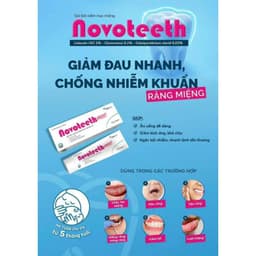 Gel bôi răng miệng NOVOTEETH Freeze hỗ trợ lành vết nhiệt,loét mọc răng, cấy ghép implant tuýp 12gam 2