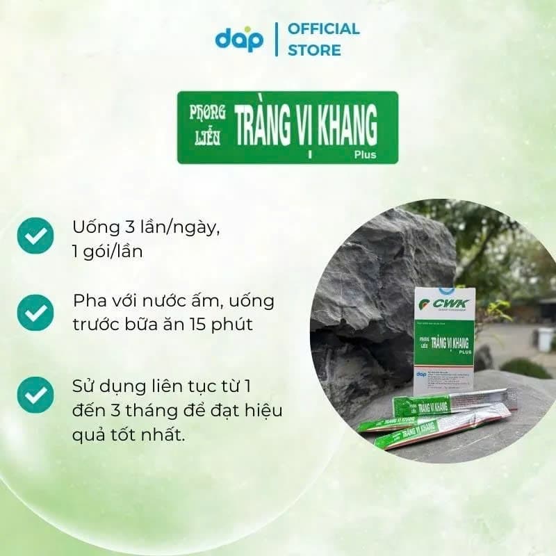 Phong liễu Tràng vị khang Plus hộp 6 gói - Giúp giảm đầy hơi chướng bụng rối loạn tiêu hoá