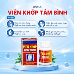 Viên khớp Tâm Bình, hỗ trợ giảm triệu chứng bệnh thoái hóa khớp, viêm khớp, đau khớp gối 3