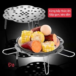 Xửng hấp co giãn to nhỏ có 3 chân gấp gọn siêu tiện lợi (DA) 6