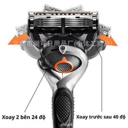 Dao Cạo Râu 5 Lưỡi Kèm Hộp, Dao Cạo Râu Nam Lưỡi Thép Không Gỉ Cạo Sát Êm Ái 3