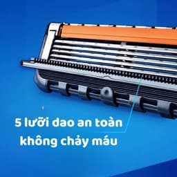 Dao Cạo Râu 5 Lưỡi Kèm Hộp, Dao Cạo Râu Nam Lưỡi Thép Không Gỉ Cạo Sát Êm Ái 5