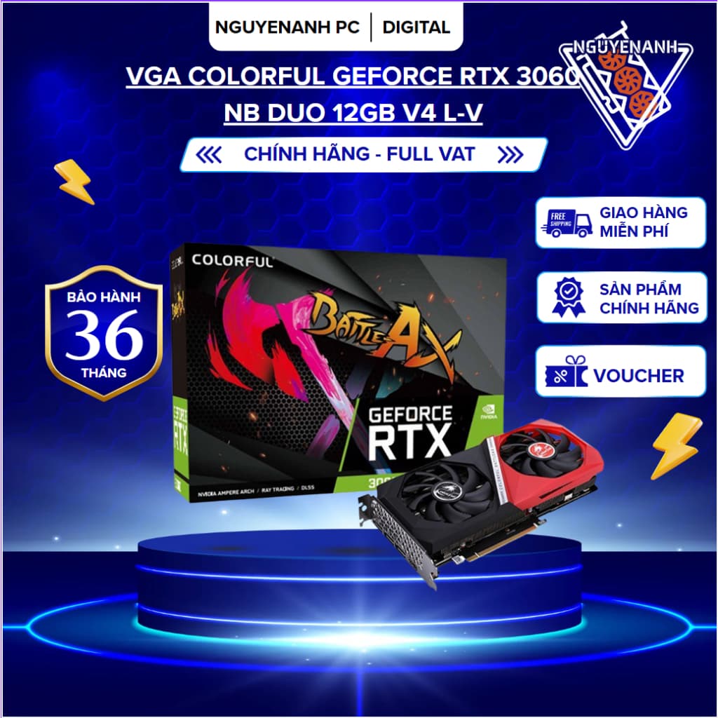[Full Vat] VGA Colorful RTX 3060 NB DUO 12GB - Chính hãng 36th