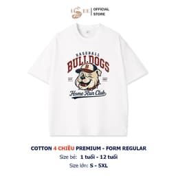 (9KG-100KG) Áo Phông Đồ Đôi Ba Và Bé ISEE VN Cotton 4 Chiều Cao Cấp TIGER BULLDOGS Form Regular Dành Cho Bé Và Người Lớn 5