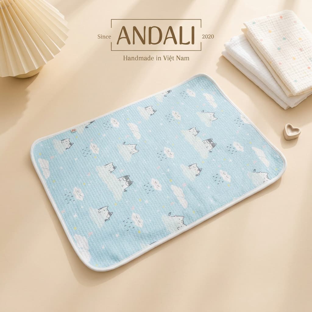 Chính hãngTấm Lót Chống Thấm Anchee 50x70 – Cotton Mềm, Thấm Hút Nhanh, Không Thấm Ngược