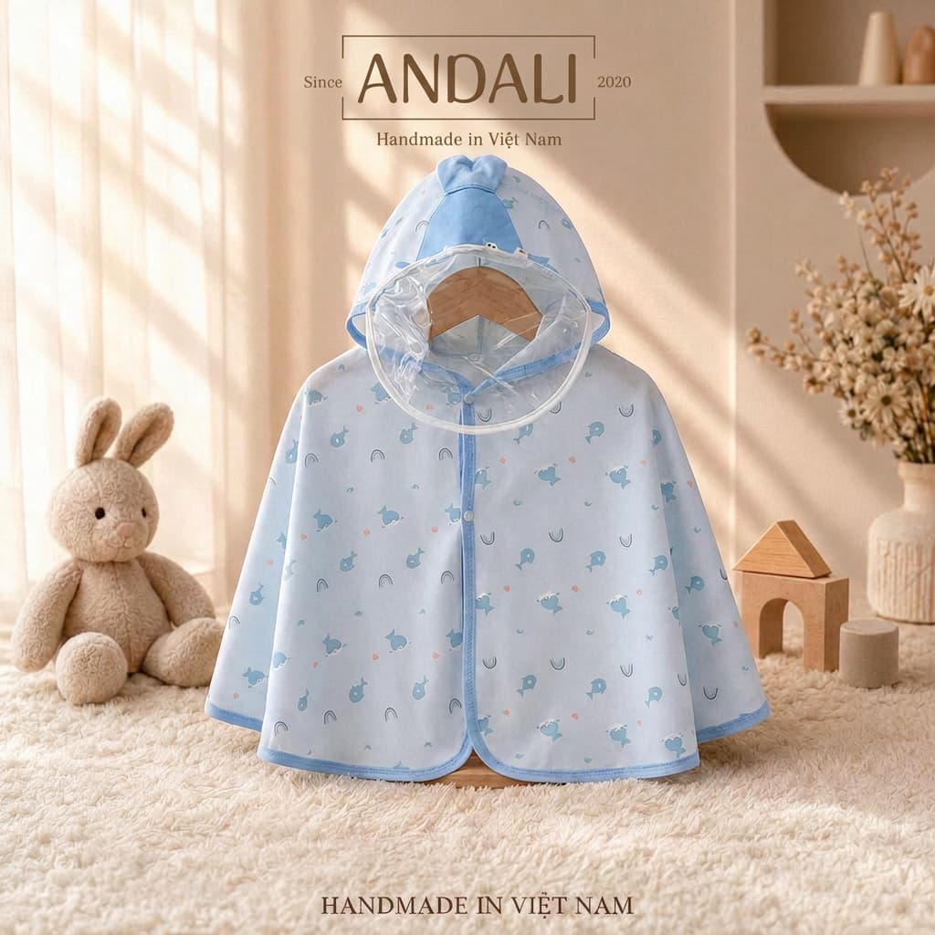 Áo Khoác Chống Nắng Cho Bé Anchee Proly - Vải Nylon Spandex Mát Lạnh, Chống UV, Siêu Nhẹ, Size 0–6 Tuổi