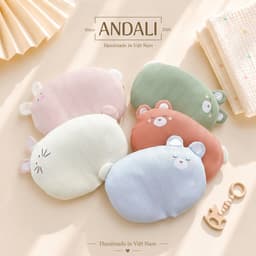 Gối thông hơi Tencel cho bé Anchee, vỏ tháo rời dễ dàng 1